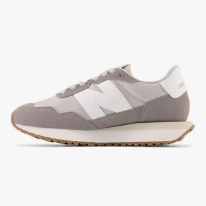 New Balance Suede and Mesh Gray Sneakers
